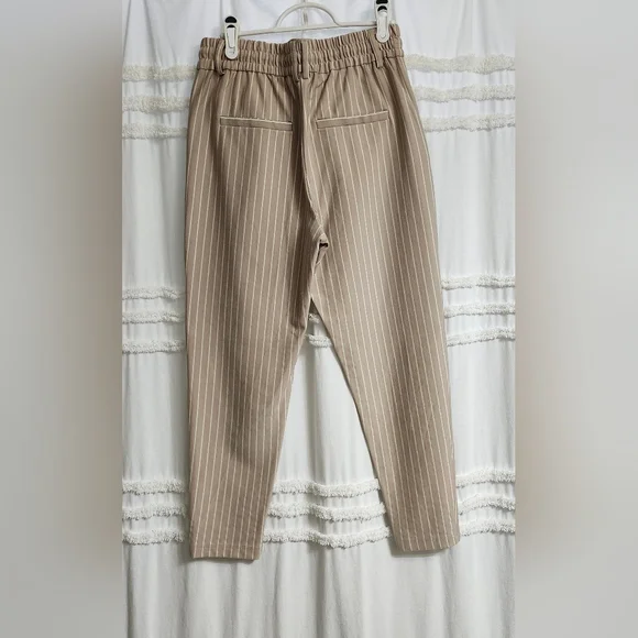 Striped Tan Women's Pants. Size Small. - Picture 11 of 11